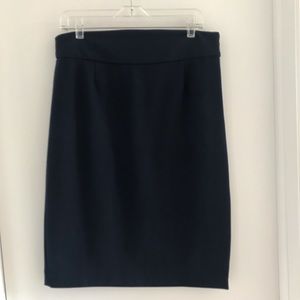 Navy high waisted stretch skirt